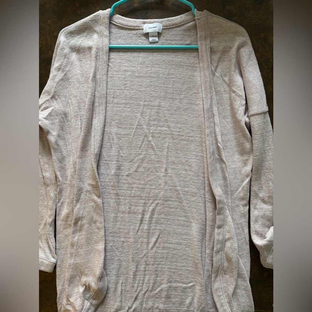 Old Navy Beige Open-Front Cardigan